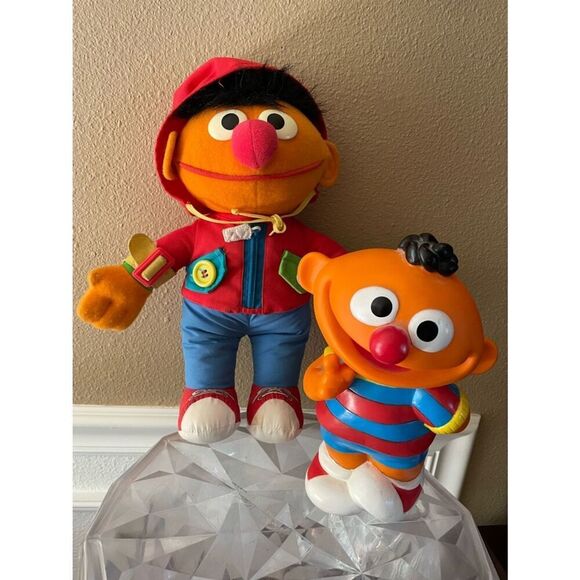 Sesame Street Other - Sesame Street Dress Me Ernie Plush & Vinyl Ernie Holding a Daisy Bank